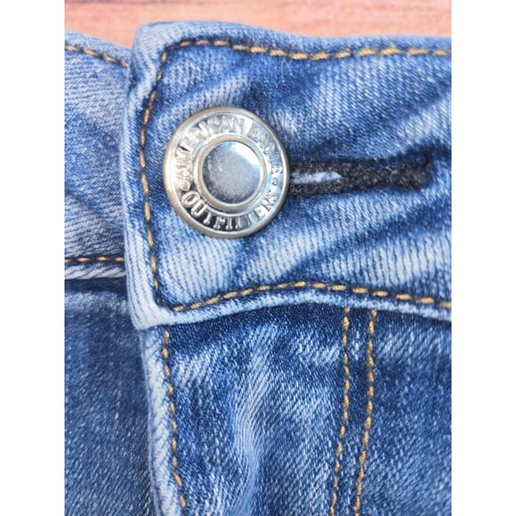 American Eagle Womens Distressed Jean Mini Skirt 8 - Picture 3 of 8